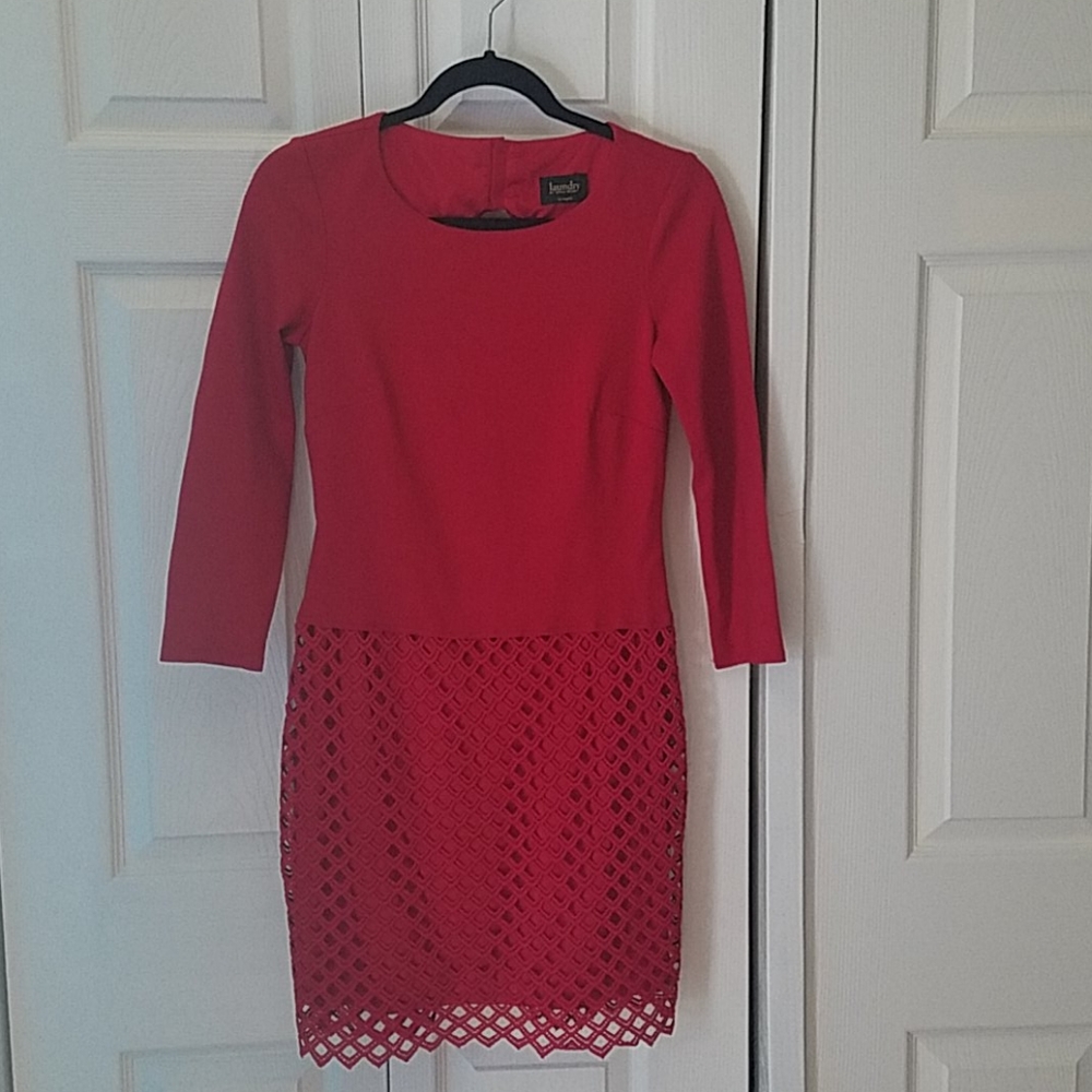 Laundry brand (by Sherri Segal), bright red dress
